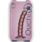Ouch! Beaded G-Spot Silicone Dildo 5in - Metallic - Rose Gold
