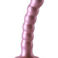 Ouch! Beaded G-Spot Silicone Dildo 5in - Metallic - Rose Gold