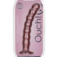 Ouch! Beaded G-Spot Silicone Dildo 8in - Metallic - Rose Gold