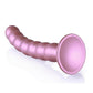Ouch! Beaded G-Spot Silicone Dildo 8in - Metallic