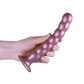 Ouch! Beaded G-Spot Silicone Dildo 8in - Metallic