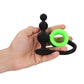 Ouch! Beads Butt Plug with Cock Ring Silicone