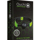 Ouch! Breathable Ball Gag - Black/Glow In The Dark/Green