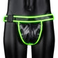 Ouch! Buckle Jock Strap - Black/Glow In The Dark/Green - Large/XLarge
