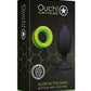 Ouch! Butt Plug with Cock Ring Silicone - Glow In The Dark/Green
