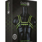 Ouch! Chest Bulldog Harness - Black/Glow In The Dark/Green - Large/XLarge