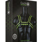 Ouch! Chest Bulldog Harness - Black/Glow In The Dark/Green - Medium/Small