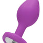 Ouch! Diamond Heart Butt Plug - Regular - Purple
