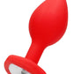 Ouch! Diamond Heart Butt Plug - Regular - Red