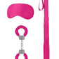 Ouch! Kits Introductory Bondage Kit #1 - Pink - 3 Piece Kit
