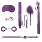 Ouch! Kits Introductory Bondage Kit #6 - Purple - 6 Piece Kit