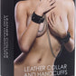 Ouch! Leather Collar and Handcuffs - Black/Metal