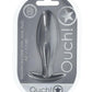 Ouch! Oval Anal Plug Silicone - Grey/Gun Metal