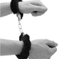 Ouch! Pleasure Furry Hand Cuffs with Quick Release Button