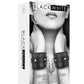 Ouch! Plush Bonded Leather Hand Cuffs - Black