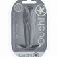 Ouch! Ribbed Anal Plug Silicone - Grey/Gun Metal