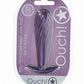 Ouch! Ribbed Anal Plug Silicone - Metallic - Purple
