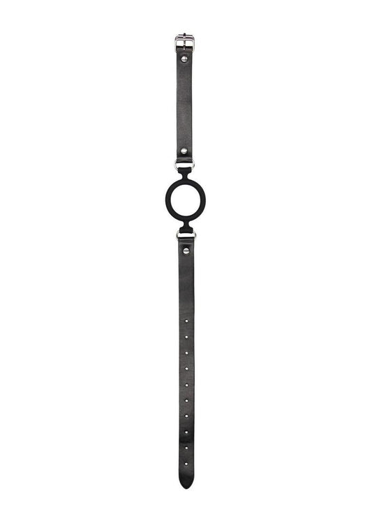 Ouch! Silicone Ring Gag with Adjustable Bonded Leather Straps