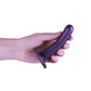 Ouch! Smooth G-Spot Silicone Dildo 5in - Metallic