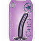 Ouch! Smooth G-Spot Silicone Dildo 5in - Metallic - Purple