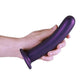 Ouch! Smooth G-Spot Silicone Dildo 7in - Metallic