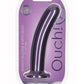 Ouch! Smooth G-Spot Silicone Dildo 7in - Metallic - Purple