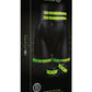 Ouch! Thigh Cuffs with Belt and Handcuffs - Glow In The Dark/Green - Large/XLarge