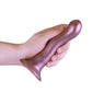 Ouch! Ultra Soft Curvy G-Spot Silicone Dildo 7in - Mettalic