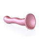 Ouch! Ultra Soft Curvy G-Spot Silicone Dildo 7in - Mettalic