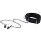 Ouch! Velcro Collar with Nipple Clamps - Black/Metal