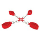 Ouch! Velcro Hand and Leg Cuffs - Red