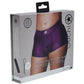 Ouch! Vibrating Strap-On Boxer Rechargeable - Purple - XLarge/XXLarge