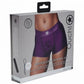 Ouch! Vibrating Strap-On Boxer Rechargeable - Purple - Large/Medium