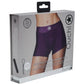 Ouch! Vibrating Strap-On Boxer Rechargeable - Purple - Small/XSmall
