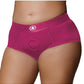 Ouch! Vibrating Strap-On Brief Rechargeable - Pink - XLarge/XXLarge