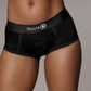 Ouch! Vibrating Strap-On Brief Rechargeable - Black - Large/Medium