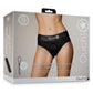 Ouch! Vibrating Strap-On High-Cut Brief Rechargeable - Black - Small/XSmall