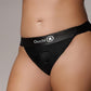 Ouch! Vibrating Strap-On Panty Harness with Open Back Rechargeable - Black - XLarge/XXLarge