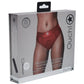 Ouch! Vibrating Strap-On Thong Rechargeable - Red - Large/Medium