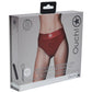 Ouch! Vibrating Strap-On Thong Rechargeable - Red - Small/XSmall