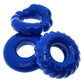 Oxballs Bonemaker Cock Ring Kit - Blue/Pool Blue - 3 Pack