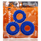 Oxballs Bonemaker Cock Ring Kit - Blue/Pool Blue - 3 Pack