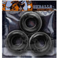 Oxballs Fat Willy Jumbo Cock Ring - Black - 3 Pack