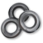 Oxballs Fat Willy Jumbo Cock Ring - Grey/Steel - 3 Pack