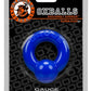 Oxballs Gauge Super Flex Cock Ring - Blue