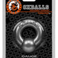Oxballs Gauge Super Flex Cock Ring - Grey/Silver