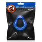 Oxballs Hung Padded Silicone Cock Ring - Blue - 3in