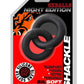 Oxballs Shackle Chained Linked Cock N Ball Rings Night Edition - Black