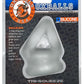 Oxballs Tri-Squeeze Silicone 3-Ring Ball Stretching Sling - Clear/Clear Ice