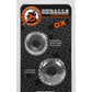 Oxballs Truckt Cock Ring - Clear - 2 Pack